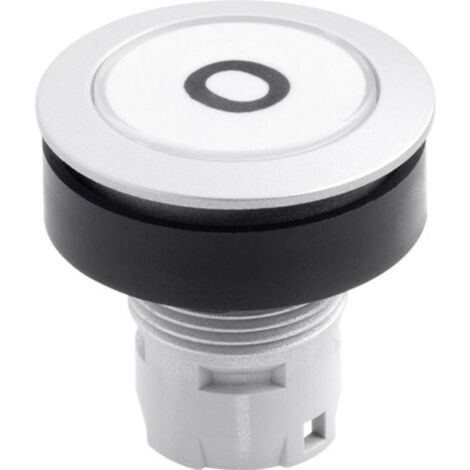 Schlegel 23.000.888 pulsante in acciaio inox, illuminazione ad anello, iscrizione simbolo freccia, illuminato con sonda contatto GEBER 1 apribottiglie e morsetto a vite LED, 24 V, Bianco (2 pezzi