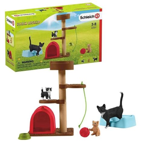 Schleich 42501 Farm World Play Set - diversión para gatitos, juguetes a partir de 3 años