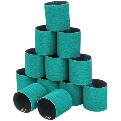 Schleifbänder Schleifhülse Satiniermaschine 12 Stk 90 X 100 MM 60er Körnung - Blau, Weiß, Beige