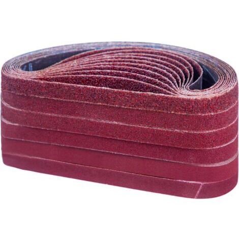 Schleifband 13 x 457 mm, Set mit Schleifbändern (je 10 Stück, Körnung 40/60/80/120/180/240) für Bandschleifer, kompatibel mit Black&Decker Power Lime (60 Stück)