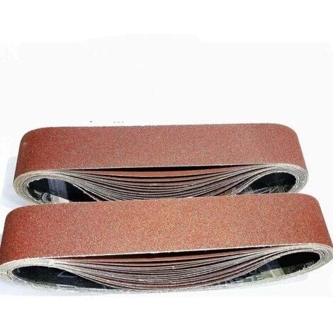 Schleifband, 50 x 686 mm, gemischte Schleifbänder (3 Körnungen 120/150/180/240/320) für Bandschleifer (15 Stück)