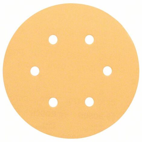 Schleifblatt C470 für Exzenterschleifer, 150 mm, 40, 6 Löcher, Klett, 5er-Pack