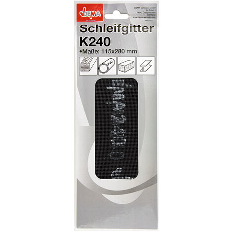 Schleifgitter Trockenbau Gitterleinen Schleifpapier Set 115 x 280 mm K240