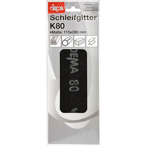 Schleifgitter Trockenbau Gitterleinen Schleifpapier Set 115 x 280 mm K80