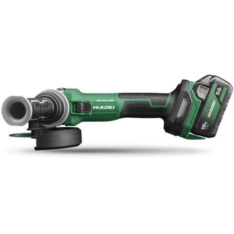 Schleifmaschine Ø125 mm 18 V – 5 Ah – HIKOKI – bürstenlos mit selbstsperrendem Schalter – 2 5,0 Ah-Batterien – G1813DVEWQZ