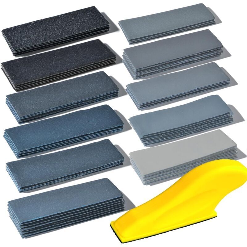 Image of Schleifpapier für Kraftfahrzeuge, Körnung 120 bis 5000, 9 x 3 cm, Schleifpapier
