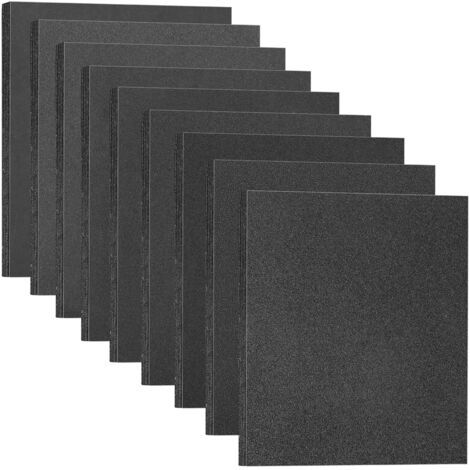 Schleifpapier, Körnung 120/180/240/320/400/600/800/1000/2000. Zum Polieren von Metall, Holz und Autos. 90 Stück. Schleifblätter, 230 x 280 mm.