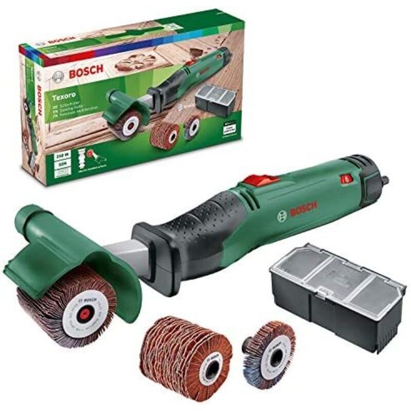 Image of Bosch - Schleifroller Texoro (250 Watt, 3 Zubehöre, Zubehörbox, im Karton)