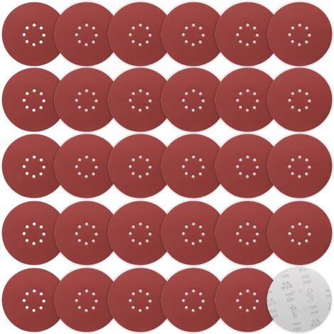 Schleifscheibe 225 mm, 30 Stück 225 mm Schleifscheibe 8 Löcher P600 Körnung 225 mm Schleifscheiben Schleifpapier Klett-Schleifscheiben für Langhalsschleifer, Gipsschleifer