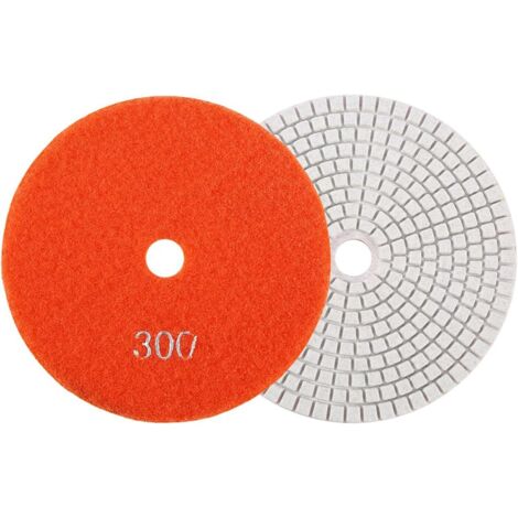 Schleifscheibe, 5 Zoll 125 mm Nass-Diamantpolierscheiben für Granit, Beton und Marmor [Körnung 300], Schleifscheiben (300)