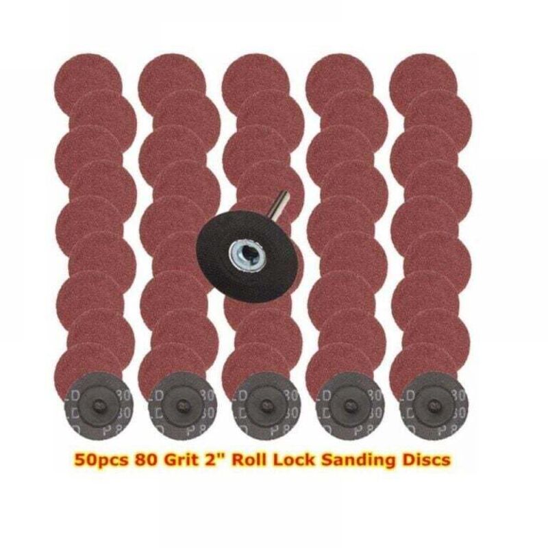 Image of Schleifscheibe, 50 Stück, 50 mm, Schleifpapier, Körnung 80 zum Polieren und Entrosten.