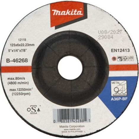 Schleifscheibe Makita b-46268 Stahl 125 mm Dicke 6 mm