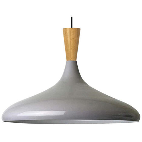 Schlichte Grau Pendelleuchte – Vintage Kronleuchter E27 Ø35 cm für Wohnzimmer, Schlafzimmer oder Esszimmer