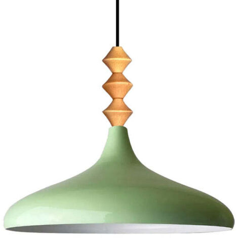 Schlichte Q-förmige Pendelleuchte Minzgrün Titel – Vintage Kronleuchter E27 Ø35 cm für Wohnzimmer, Schlafzimmer oder Esszimmer