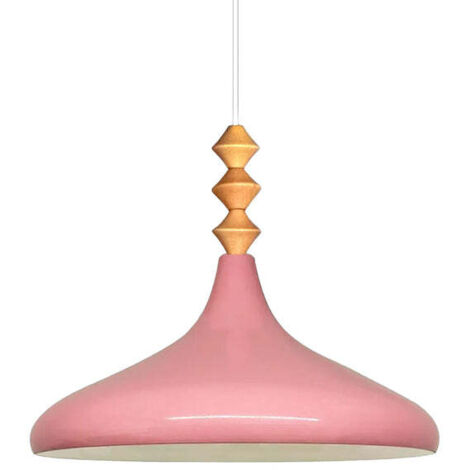 Schlichte Q-förmige Pendelleuchte Rosa Titel – Vintage Kronleuchter E27 Ø35 cm für Wohnzimmer, Schlafzimmer oder Esszimmer