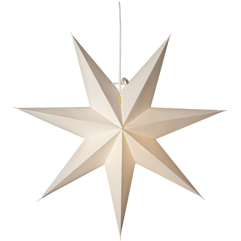 Star Trading Schlichter Papierstern , plain', 7-zackig, Weiß, Ø 45cm