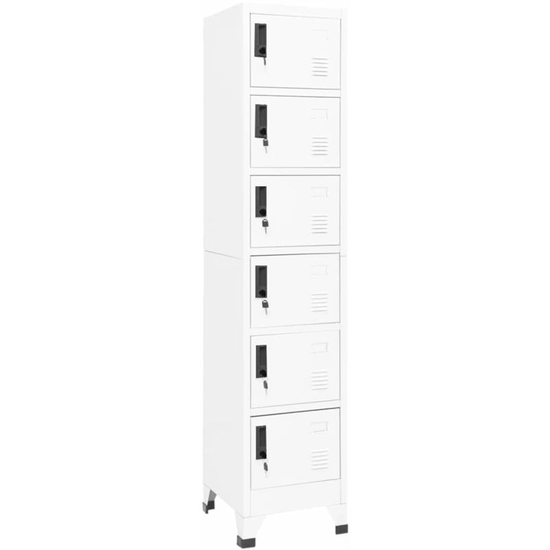 Schließfachschrank Weiß 38x40x180 Cm Stahl - Vidaxl
