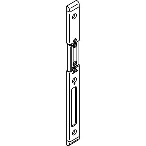 GRETSCH-UNITAS Schließblech GU f. Secury zum Aufschrauben,verst.m. AT-Stück,rechts,verz. silber