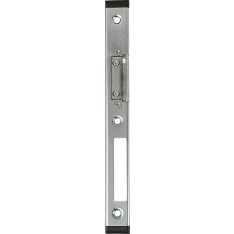 Schließblech GU-Secury verstellbar links, Falz 11 mm, verzinkt silber