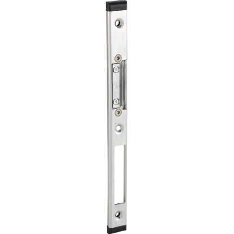 Schließblech GU-Securyverstellbar links, Falz 11/20 mm,verzinkt silber
