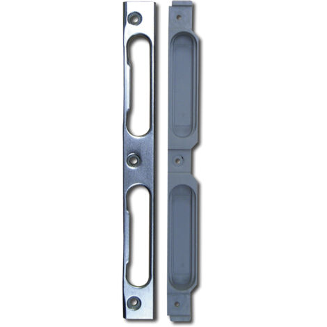Schließblech U-Form m. PVC-Einlage 190 x 20 x 0,75 mm, rund, verzinkt silber