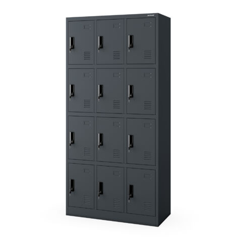 Schließfachschrank MARCIN, 900 x 1850 x 400 mm, Anthrazit