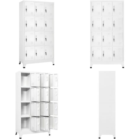 Schließfachschrank mit 12 Fächern 90x45x180 cm - Schliessfachschrank - Garderobe - Lagerraum - Werkzeugschrank - Industrieller Stil - Home & Living