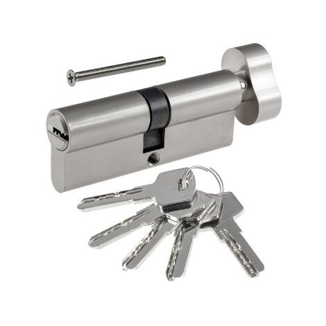 Schließzylinder mit Knauf, 40+40mm, 5 Schlüssel
