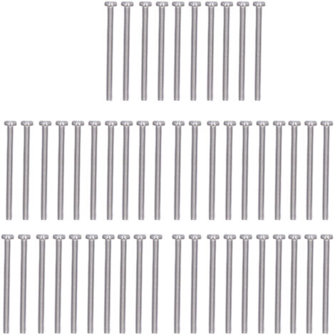 Schlitzkopf-Zylinderschrauben M3x40 aus Edelstahl A2-70 – 50er-Packung für mechanische Instrumente und Haushaltsgeräte