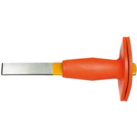 Schlitzmeißel flachoval, mit Handschutz 240x26x7 mm