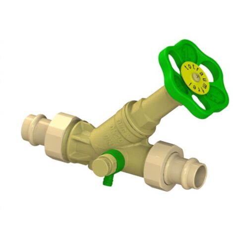 Schlösser Freistromventil 0015871800001 DN 20, 18mm, AG, mit Entleerung, nichtsteigende Spindel