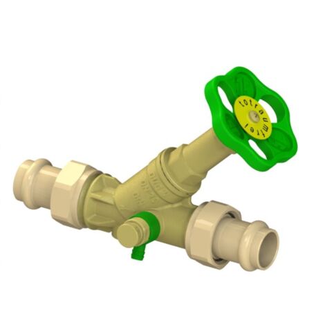 Schlösser Freistromventil 0015872200001 DN 20, 22mm, AG, mit Entleerung, nichtsteigende Spindel