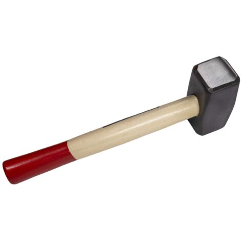 Schlosserhammer, 1000g Fäustel mit Holzgriff, Stahl Kopf