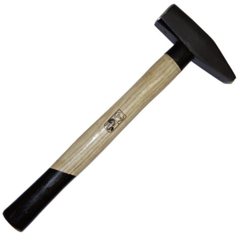 Schlosserhammer mit Metall-Stielschutz und stabilem Holzstiel