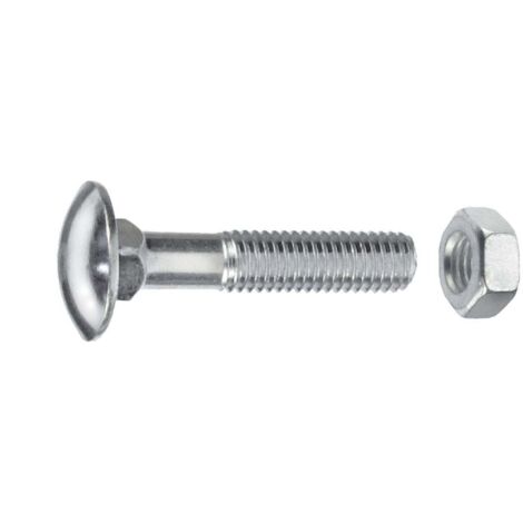 Schlossschrauben M6 x 30 mm, M6, 75 Stück, Edelstahl A2 Schlossschrauben