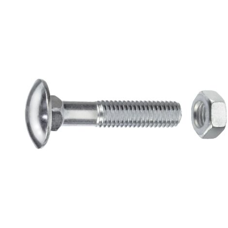 Schlossschrauben M6 x 60 mm, 40 Stück, Edelstahl A2 Schlossschrauben