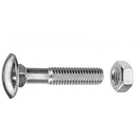 Schlossschrauben M8 x 140 mm, 25 Stück Schlossschrauben