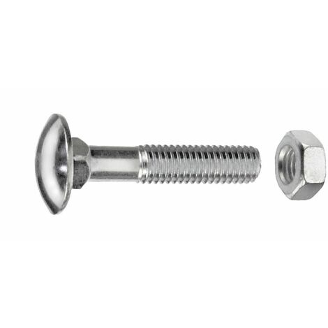 Schlossschrauben M8 x 180 mm, 25 Stück Schlossschrauben
