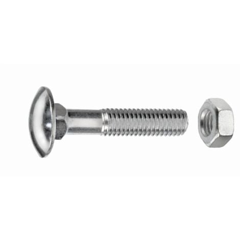 Schlossschrauben M8 x 40 mm, 15 Stück, Edelstahl A1 Schlossschrauben