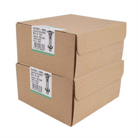 Schlossschrauben Verzinkt M8 x 110 mm - Überkarton 200 Stück 