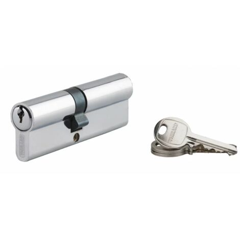 Schlosszylinder mit gezahntem Schlüssel Ecopro vernickelt - 40 x 50 - Verschiedenes - THIRARD - 00007398