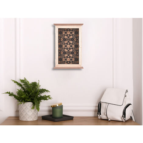 Schlüsselkasten RENA aus Holz mit ausgefallener Dekotür, Höhe 30cm