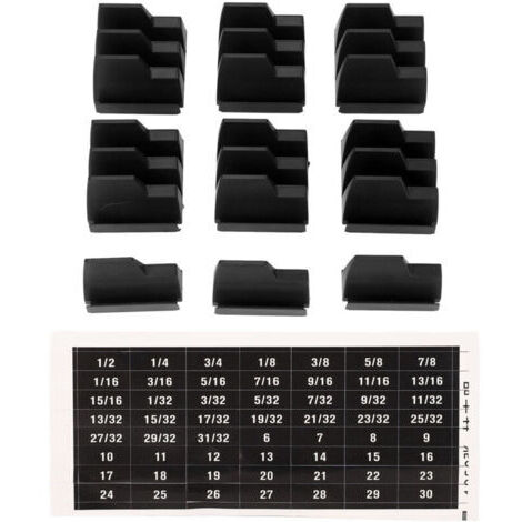 Schlüsselregal mit 20-Platz-Kapazität, modularer Multifunktions-Organizer aus kompaktem ABS-Material, magnetisch, schwarz