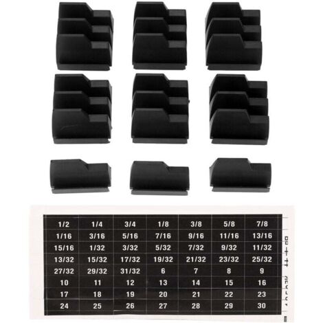 Schlüsselregalhalter, 20-teiliges Fassungsvermögen, multifunktionaler modularer Organizer, kompakt, ABS, magnetisch, Schwarz A