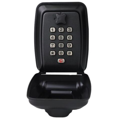 Schlüsselsafe für den Außenbereich mit 12-stelligem Code, wasserdicht und rostfrei, zur Wandmontage, ideal für Garagen, Fabriken und Wohnhäuser (9,5 x 12,1 x 6,2 cm)