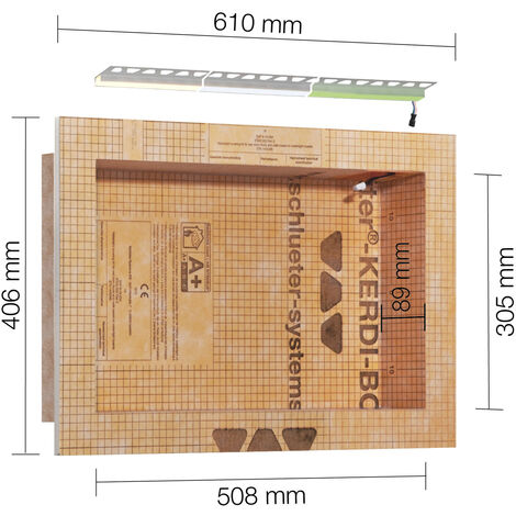Schlüter® KERDI BOARD NLT Wandnische 305 x 508 x 89 RGB+ weiß