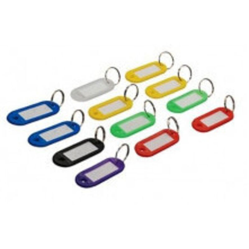 Schlüsselanhänger mit Etiketten – Eigenschaften, Box mit 100 Schlüsselanhängern mit Etikett
