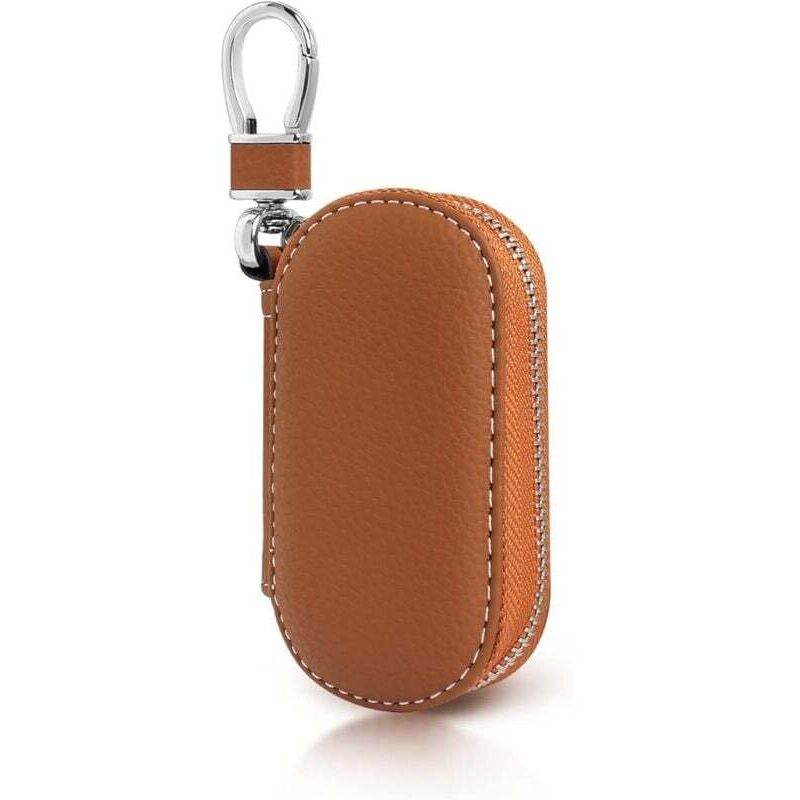 Image of Schlüsseletui, Retro-Autoschlüsseletui aus PU-Leder mit Reißverschluss, Schlüsseletuis für Herren