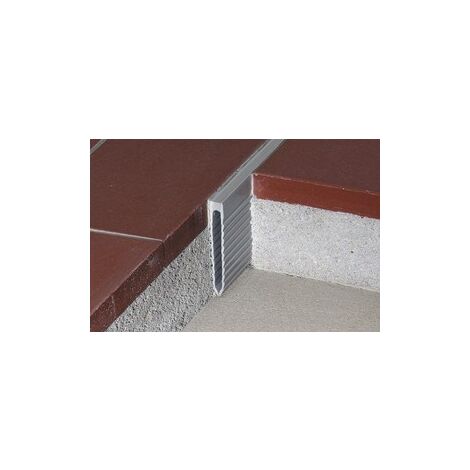 Schluter – Profilé de finition sol et mur DILEX MOP – Joint de fractionnement 8 mm – Hauteur 35 mm – Longueur 2,5 m – PVC souple pour carrelage