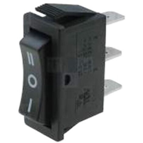 Schmaler EIN-AUS-EIN-Schalter 15A 250V Schwarz